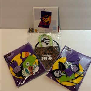 Papyrus Halloween Pop-Up Greeting Card,  2 Vampire mobile Cards,  2 Treat Bags